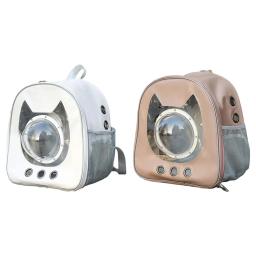 Respirável transparente visualização janela pet transportadora mochila, apresenta suprimentos, ao ar livre, carro, uso doméstico, moda - Image 1