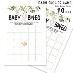 Cartão de jogo para festa de revelação de sexo do bebê, 10 peças, decoração para festa de aniversário - Image 5
