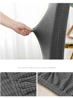 Capa de cadeira ajustável jacquard à prova d'água 2024 sólida luxo mesa de jantar capa de cadeira elastano para casa sala de jantar banquete hotel - Image 2