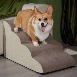 Escadas de espuma de memória antiderrapante para animais, sofá para cães pequenos e gatos, escadas de rampa para cães, suprimentos de cama, 2 ou 3 passos - Image 2