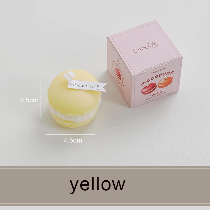 Macaron Vela Perfumada Adequado para Decoração de Casa, Festa Presentes, Decoração De Mesa, Holiday Gift, 1 Pacote - Image 1
