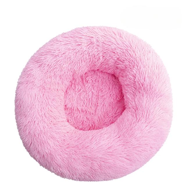 Cama Redonda Ultra Macia e Lavável para Cães e Gatos - Almofada Confortável Donut Cuddler para Inverno