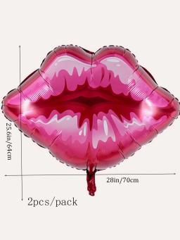 Alumínio Foil Balão Decorações, Lip Vermelho, Fontes Do Partido Da Noiva, Decorações De Casamento, 2Pcs - Image 4