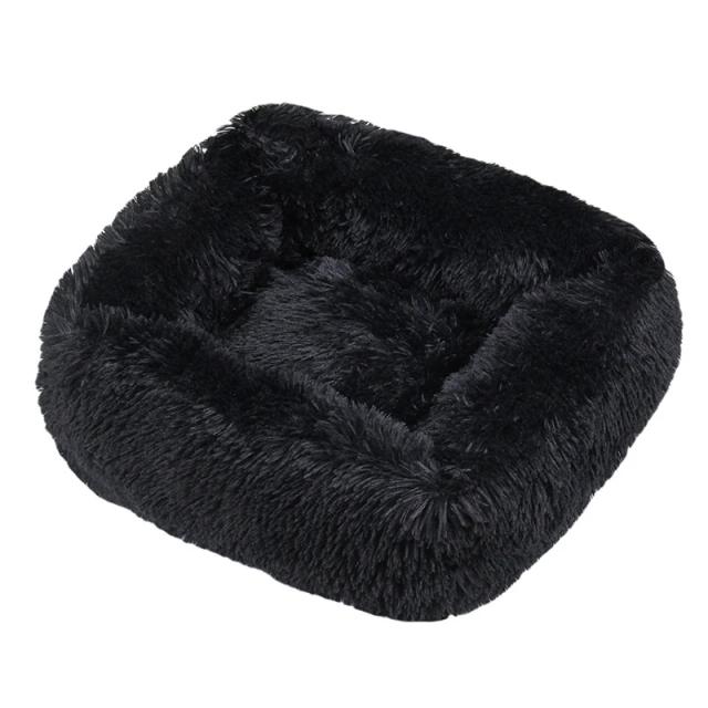 Cama de Pelúcia Retangular Quente para Animais de Estimação - Acessórios Confortáveis para Sofá e Almofadas para Cachorros e Gatos em Todos os Tamanhos para o Inverno