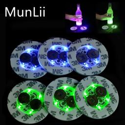 MunLii Luminous Garrafa Adesivos Luzes, LED Coaster, Xmas Lâmpadas para Bar, KTV, Festa de Casamento, Cocktail Drink Copos, Vaso Decor Lamp, 60mm - Image 1