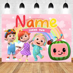 Balão de desenho animado personalizado para crianças, balão de cor, festa de aniversário, fotografia decoração, fundo, adereços estúdio, menino, menina, família - Image 2