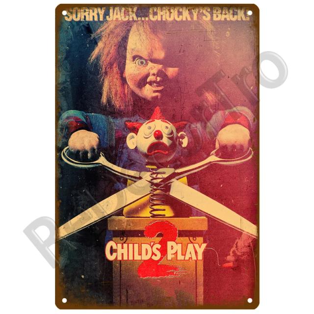 Placa de Metal Vintage Retro para Decoração de Cinema e Caverna Masculina