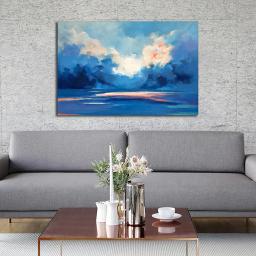 Multi-estilo abstrato nuvens imagem decorativa moderna arte da parede cartaz colorido pintura em tela banheiro sala de estar decoração de casa - Image 3