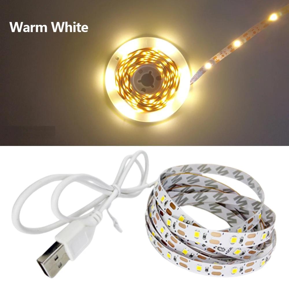 Auto-adesivo Cuttable fita flexível, Luzes LED Strip, Luzes de corda para o quarto, Prateleira, Decoração da cozinha - Image 1