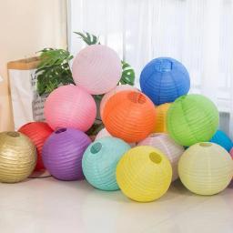 Lanternas de papel coloridas para férias, lanternas decorativas penduradas para festa, decoração para casa, cor aleatória, 12PCs - Image 3