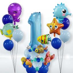 Conjunto balão animal subaquático, polvo, balão digital, decoração de festa de aniversário infantil, por atacado - Image 3