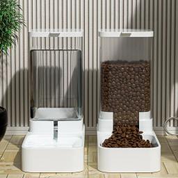 Tigela De Água De Alimentação Automática Transparente para Animais De Estimação, Alimentador De Cães E Gatos, Dispensador De Alimentos, Recipiente De Armazenamento, Cachorro E Gatinho Acessórios - Image 1