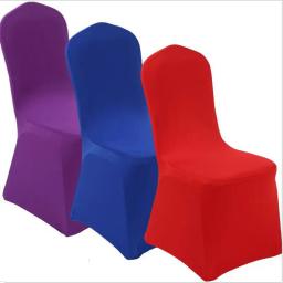 Casamento sólido banquete cadeira capa elastano estiramento elástico capas de cadeira do hotel escritório cozinha jantar assento cobre festa de natal - Image 2