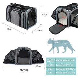 Portátil Pet Carrier Bag, Expansível, Dobrável, Respirável, Transporte, Pet Supplies, Viagem, Cães, Gatos - Image 2