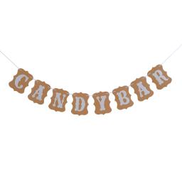 Candy Bar Party Banner, Recepção do casamento, Decoração de Buffet, Fotografia - Image 5