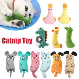 Brinquedo de mastigação de pelúcia para gatos Brinquedos de moagem Catnip Animal de estimação engraçado interativo gatinho, garras mordida do polegar, hortelã gatos suprimentos 1pc - Image 1