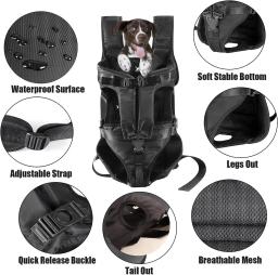 Mochila Pet Portátil para Cães e Gatos, Pet Carrier Bag, Portadores de ombro duplo - Image 2