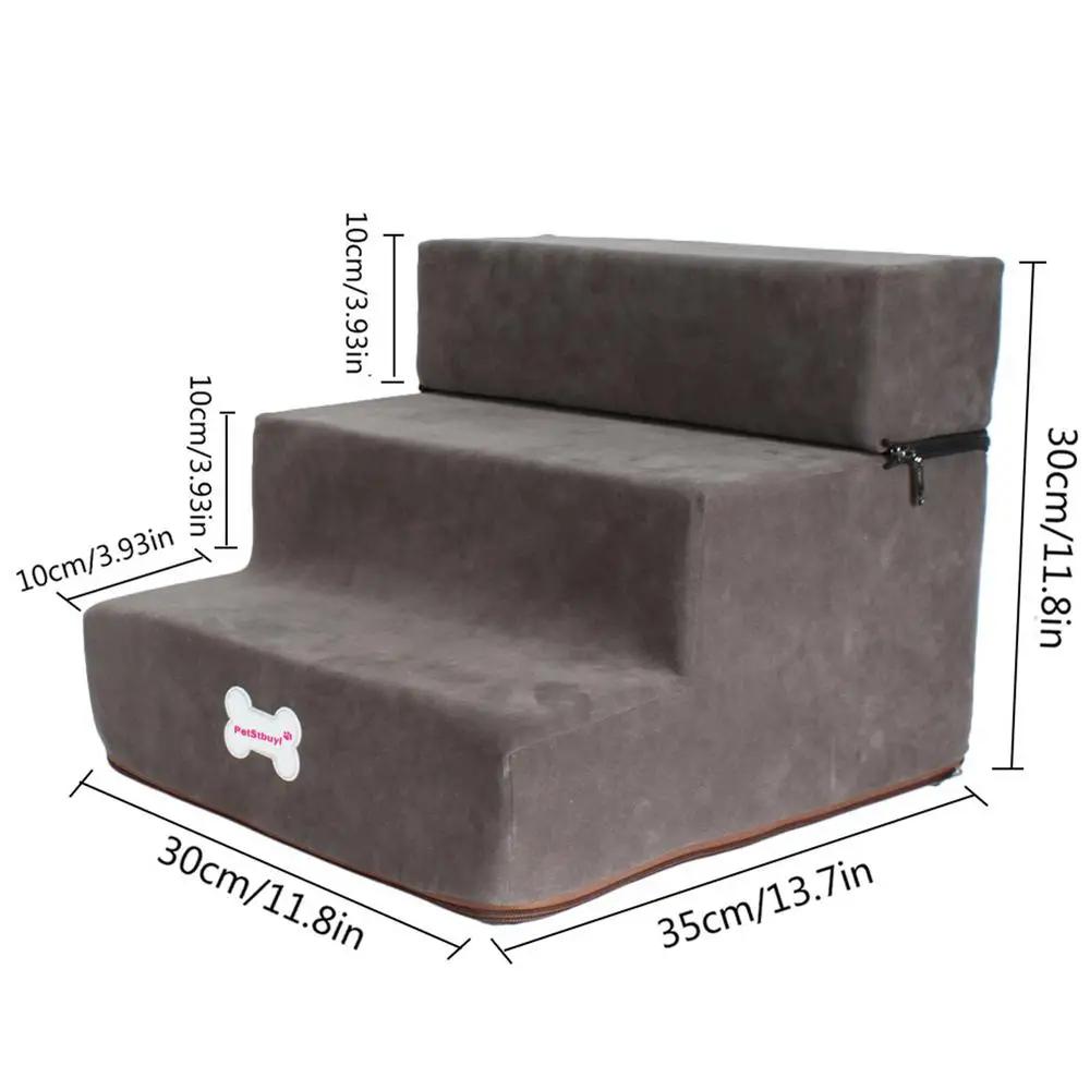 Dobrável Cães Camas Anti-derrapante Escadas Do Cão Pet 3 Passos Escadas Para O Pequeno Cão Gato Cão Casa Pet Rampa Escada Escada Pet Bed - Image 1