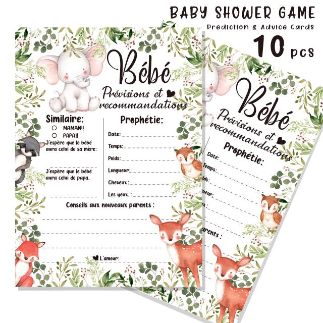 Cartão de Jogo Divertido para Festa de Revelação de Sexo do Bebê - Pacote com 10 Peças para Decoração de Aniversário