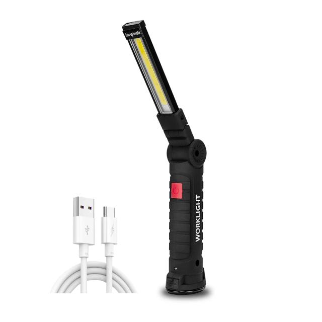 Lanterna LED Recarregável para Camping com Ímã e Gancho, IP64 Impermeável, 5 Modos de Iluminação Ideal para Trabalhos Noturnos