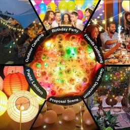 10/100 pçs mini led balão luzes coloridas piscando luminosa tumbler bola natal casamento festa de aniversário decoração suprimentos - Image 4