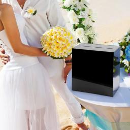 Caixa acrílica do cartão para a recepção, festa de aniversário do casamento, caixa do dinheiro, Desejando bem, festa de graduação, elegante grande, 10" - Image 6