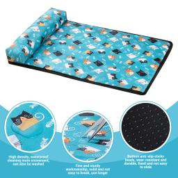 Cama para dormir com travesseiro para animais de estimação Almofada de resfriamento para cães Cobertor de seda de gelo Colchão de gelo - Image 5