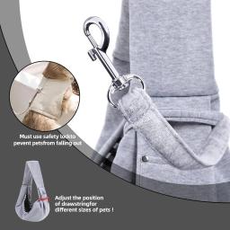 Bolsa de ombro Crossbody algodão confortável para animais de estimação, viagens ao ar livre, estilinete portátil de gato e cachorro - Image 3