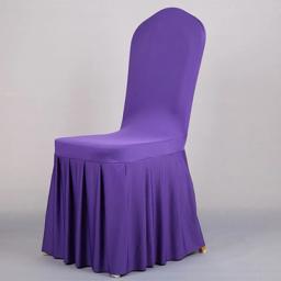 Capas para cadeiras de festa de casamento com saia, capa para jantar em casa, assento para festa, hotel, banquete, sala de jantar, lavável e grosso - Image 4