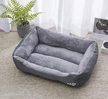 Cama grande de veludo quente para animais de estimação, com estampa floral, macia e aconchegante, ideal para gatos e cachorros.