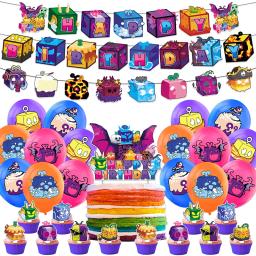 Blox frutas aniversário festa decoração, balão banner, backdrop bolo topper, bebê chuveiro suprimentos - Image 3