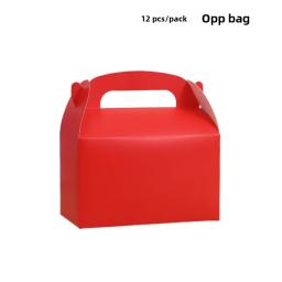 Grande caixa de presente portátil simples de cor única, suprimentos para festa, nova caixa de embalagem de bolo para ovos felizes - Image 3