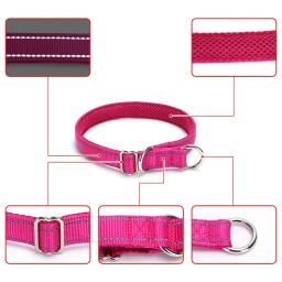 Coleiras reflexivas do cão do deslizamento, ajustável macio Neoprene acolchoado respirável Nylon Pet Collar para cachorro, cães médios e grandes andando - Image 4
