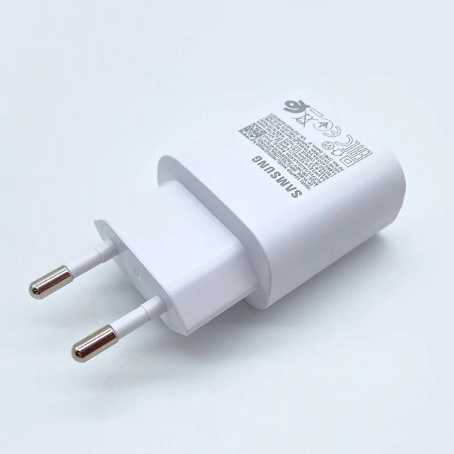 Carregador Samsung 25W USB-C Super Rápido para Galaxy S23 S24 S21 S22 Plus A54 A34 Z Flip 5 Fold 4