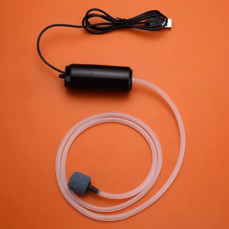 Bomba de oxigênio silenciosa para aquário, bomba de oxigênio portátil, carregamento mini usb, piscicultura, suprimentos para aquário, pequeno - Image 1