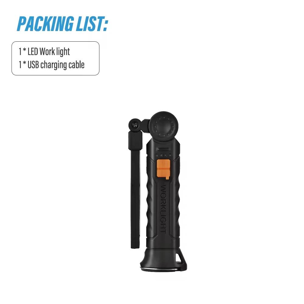 Recarregável Camping Lanterna LED, Luz de trabalho com ímã e gancho, IP64 impermeável, 5 modos de iluminação, Adequado para trabalho noturno - Image 1